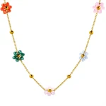 SAMATHA FLOWER CHOKER NECKLACE 051