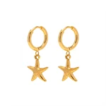 STARFISH HUGGIE EARRINGS 0121