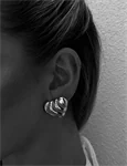 ROSALEE SILVER HEART EARRING 0135 2