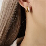DOUBLE DESKA MIXED TONES EARRING 0148 2