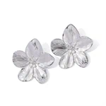TAYA FLOWERS SILVER EARRING 0153