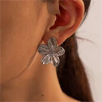 TAYA FLOWERS SILVER EARRING 0153 2