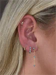 SHARNI BABY BLUE EARRING STUD 0164 2