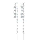 PAULA SILVER CHAIN EARRING 0165