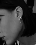 PAULA SILVER CHAIN EARRING 0165 2