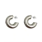 LANA CHUNKY SILVER EARRING 0174