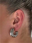 LANA CHUNKY SILVER EARRING 0174 2