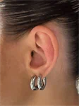 LACEY SMALLER PLAIN EARRING 0180 2