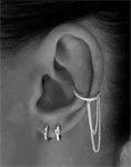 ALESSIA CUFF SILVER EARRING 0184 2