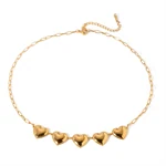NATASSIS HEART CHOKER NECKLACE 0230