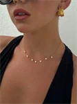 MALIKA DAINTY PEARL CHOKER NECKLACE 0237 3