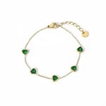 FRANCA GREEN HEART BRACELET 0303