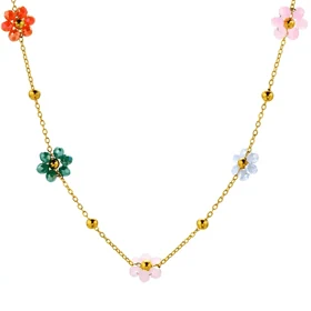 SAMATHA FLOWER CHOKER NECKLACE 051