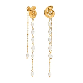 AYELLA SHELL PEARL EARRINGS 064