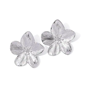 TAYA FLOWERS SILVER EARRING 0153