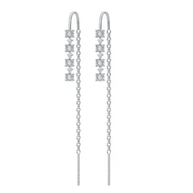 PAULA SILVER CHAIN EARRING 0165