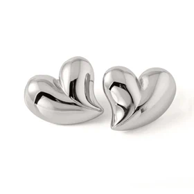 JODIE HEART SILVER EARRINGS 0179