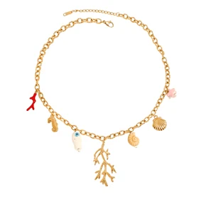 ARICA COREL CHARM NECKLACE 0196