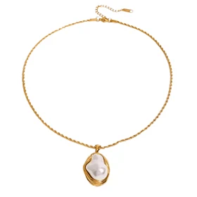 BELIZE PEARL DROP NECKLACE 0201