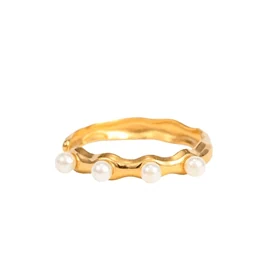 ANYA PEARL ADJUSTABLE RING 0361