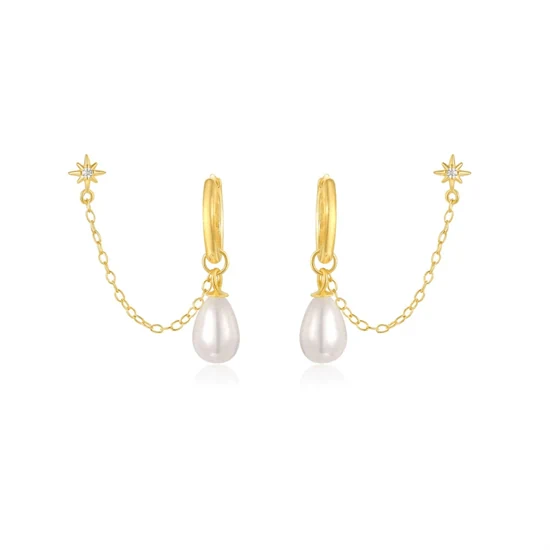 KIAH PEARL DOUBLE EARRING 0109
