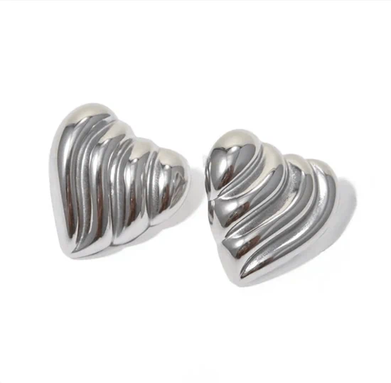 ROSALEE SILVER HEART EARRING 0135