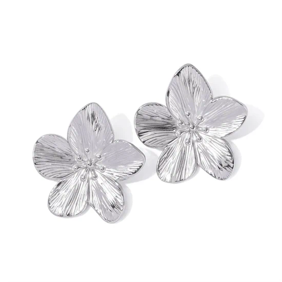 TAYA FLOWERS SILVER EARRING 0153