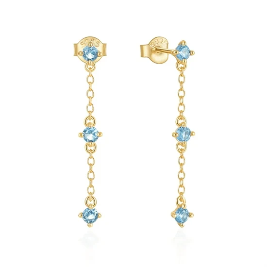 SHARNI BABY BLUE EARRING STUD 0164