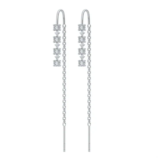 PAULA SILVER CHAIN EARRING 0165