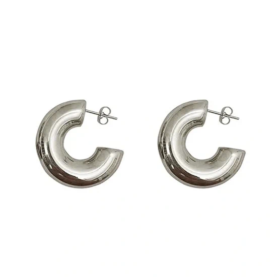LANA CHUNKY SILVER EARRING 0174
