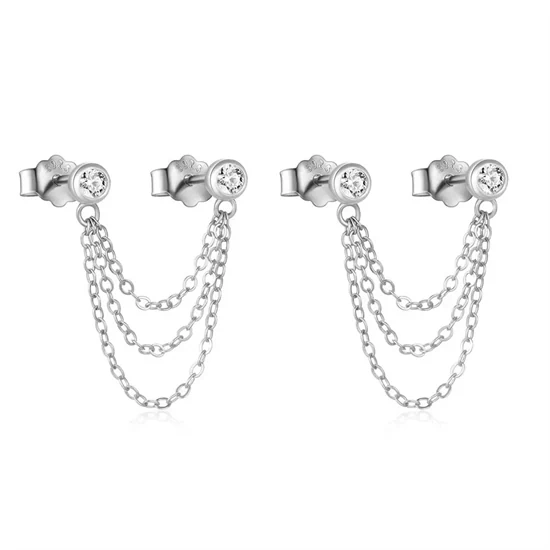 IRIE DOUBLE STUD SILVER EARRINGS 0182