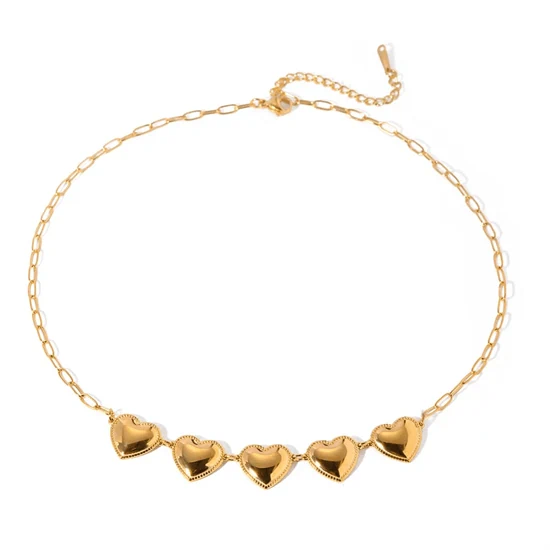 NATASSIS HEART CHOKER NECKLACE 0230