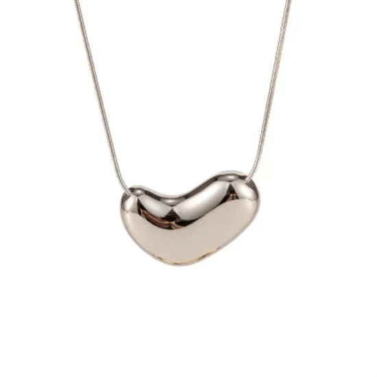 ELISKA HEART SILVER NECKLACE 0234