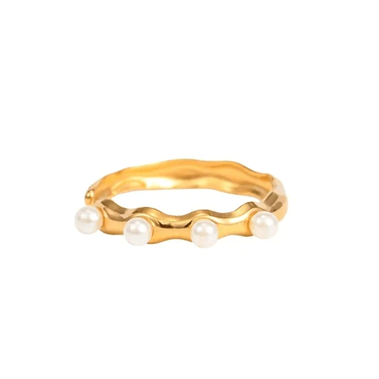 ANYA PEARL ADJUSTABLE RING 0361