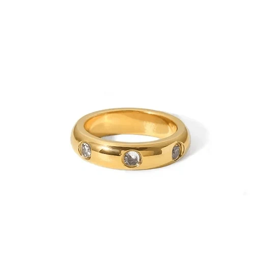 CHANTELL WHITE STONE RING 0366